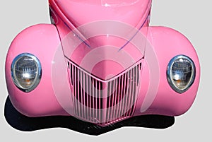 Pink classic car