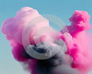 Pink cloud with background like the sky photo