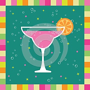 Pink cocktail