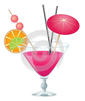 Pink cocktail