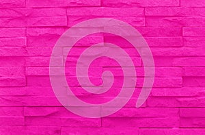 Pink color of brick wall for background and design art work