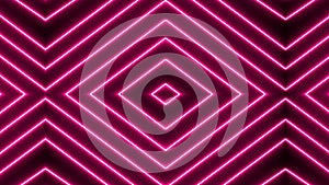 Pink color neon line glowing abstract motion background. Glowing neon light.