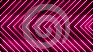 Pink color neon line glowing abstract motion background. Glowing neon light.