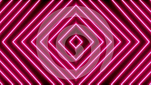 Pink color neon line glowing abstract motion background. Glowing neon light.