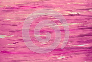 Pink Color Paint Strokes on Canvas Surface.