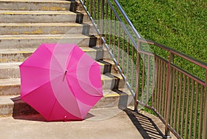 Pink color umbrella
