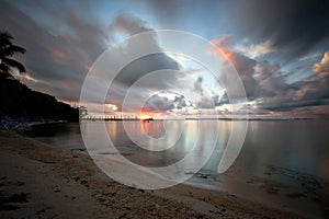 Clouds reflecting on the water photo