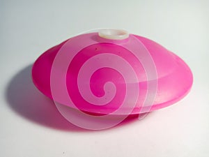 pink colour kids playing object displaying on white colour background