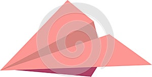 Pink colour paper plane illustration