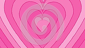 Pink concentric hearts background