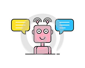 Pink contour support chatbot logo