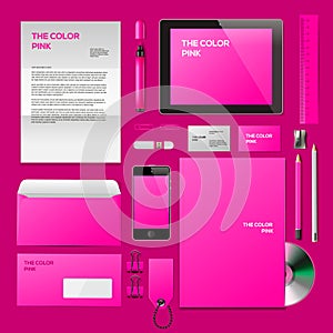Pink Corporate ID mockup