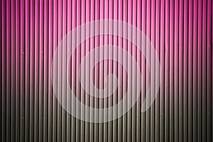 Pink corrugated metal sheet wall