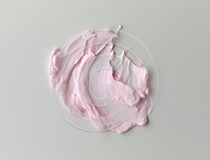 Pink cosmetic cream