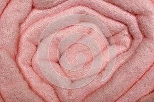 Pink cotton blanket roll