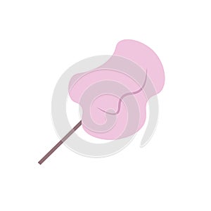 Pink cotton candy swirl. Vector
