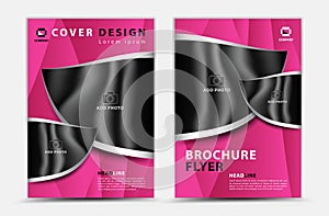 Pink cover template vector design, brochure flyer, annual report, magazine ad, advertisement, book cover layout, poster, cosmetics