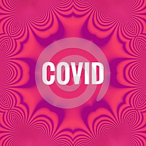 Pink Covid Text Outbreak Header Background Illustration