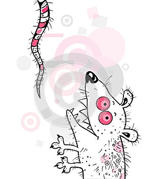 The Pink crazy mouse (rat)
