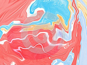 Pink cream art Marble concept Hand draw painting. Abstract background Colorful canvas