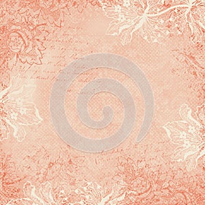 Pink and cream damask background