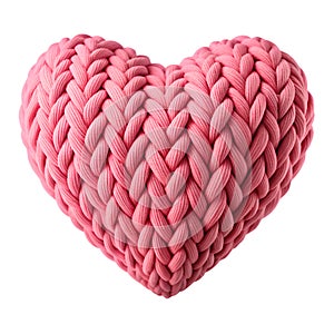 pink crocheted heart