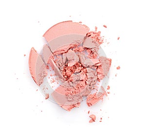 Pink crushed eyeshadow for make up as sample of cosmetic product