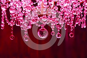 Pink Crystal chandelier