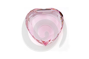 Pink crystal heart