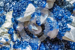 Pink crystals and other blue crystals