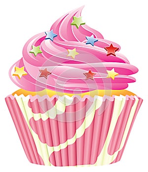Pink cupcake