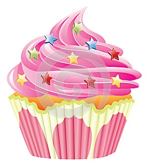 Pink cupcake