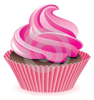 Pink cupcake