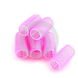 Pink curlers