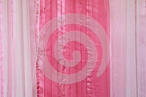 The pink curtain for background