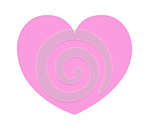 Pink cute heart on white background vector illustration