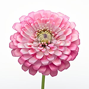 Pink Dahlia Flower On White Background - Graflex Speed Graphic Style photo