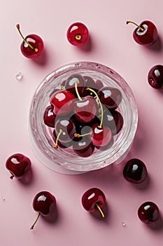 Pink Delight: Sweet Candied Cherry Temptations in Crystal