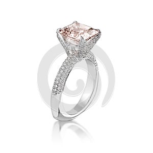 Pink diamond ring.