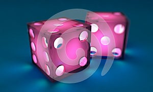 Pink dice