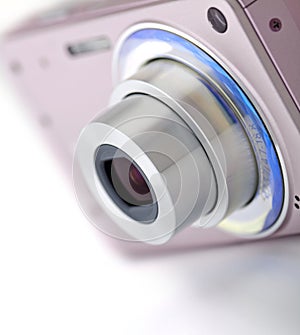 Pink digital compact camera