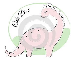 Pink dinosaur Diplodocus