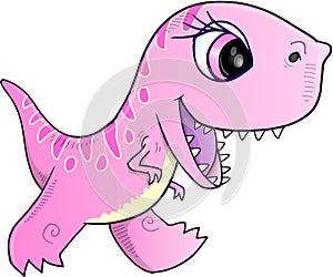 Pink Dinosaur Vector