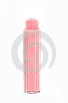 Pink disposable electronic cigarette isolated on a white background. The concept of modern smoking, vaping and nicotine. elf bar