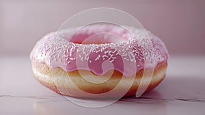 Pink Donut 3D Render Glazed Sprinkles Bakery