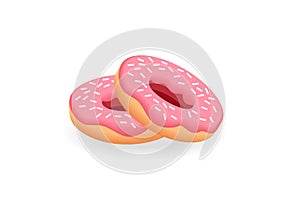 Pink donuts vector graphic