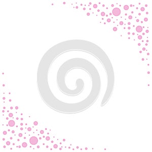 Pink Dots Abstract Corner Frame Background Vector Art