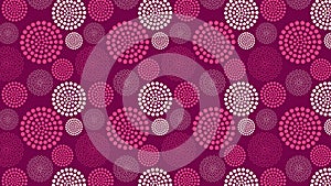 Pink Dotted Concentric Circles Pattern