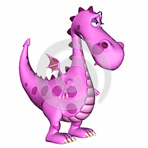Pink Dragon Cartoon