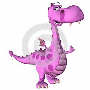 Pink Dragon Cartoon